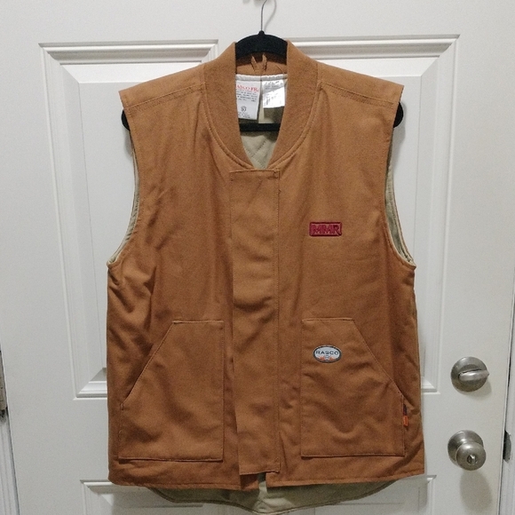 RASCO FR Men's Tan Outdoor Vest - Picture 1 of 6